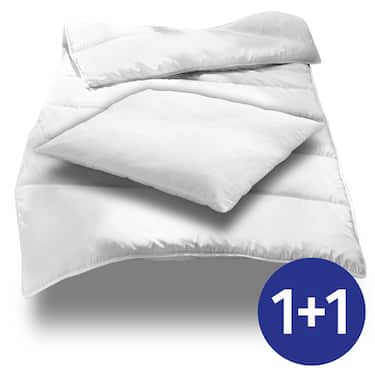 135 x 200 cm + 80 x 80 cm microfiber all-season bed set, extra light
