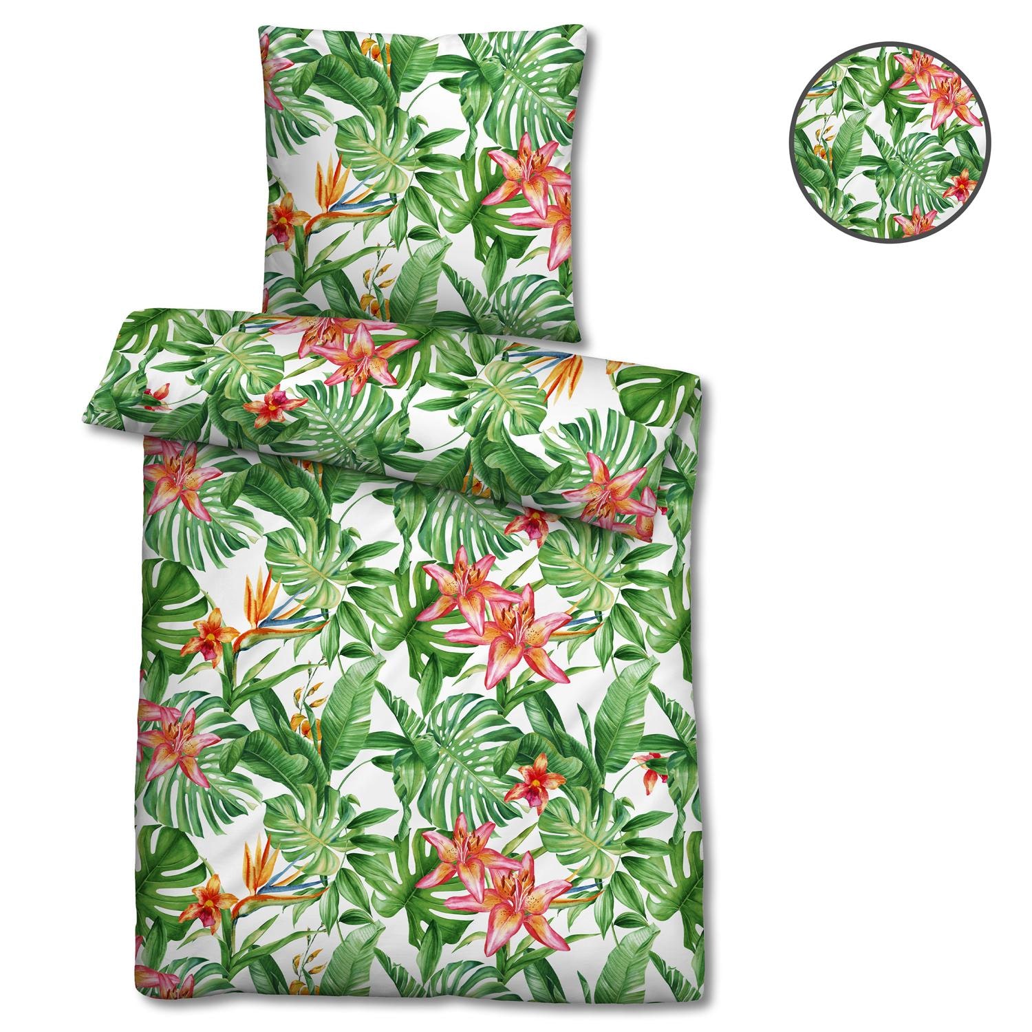 Double pack of microfiber seersucker bed linen 155 x 220 + 80 x 80 cm