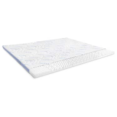 Kallskumstoppmadrass CloudComfort Cool 160 x 200 cm H2/H3, höjd 7 cm, fasthetsnivå H2/H3, 7-zons toppmadrass med sommar- och vintersida + Sleezzz® Cool kudde med kyleffekt