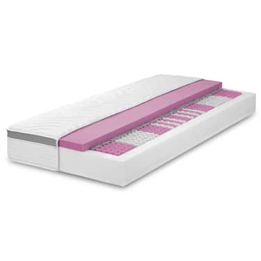 7-soners ergonomisk pocketfjærmadrass Sleezzzzz Diamond T1000 140 x 200 cm, høyde 23 cm, fasthetsnivå H2/H3, 1000 fjærer/2m²