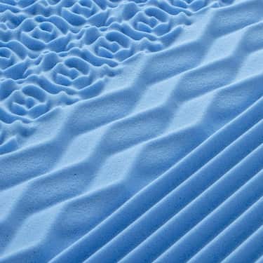 Colchón viscoelástico de 7 zonas Sleezzz Smart 90 x 200 cm, altura 18 cm, nivel de firmeza H3 con espuma con memoria de aire + manta acogedora Sleezzz® Smart 140 x 200 cm