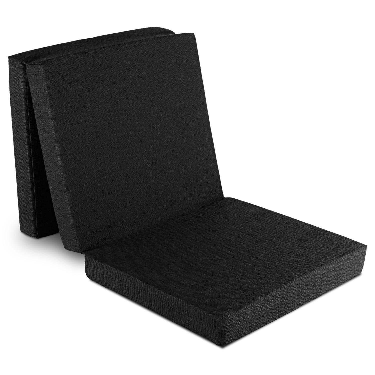 CloudComfort Premium katlanır yatak 70 x 195 cm siyah, 10 cm yüksekliğinde döşemelik kumaş kaplı