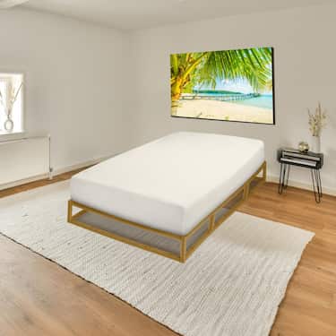Juego de 4 sábanas bajeras de algodón «Castell Jersey», blancas, 140 x 190 - 150 x 200 cm
