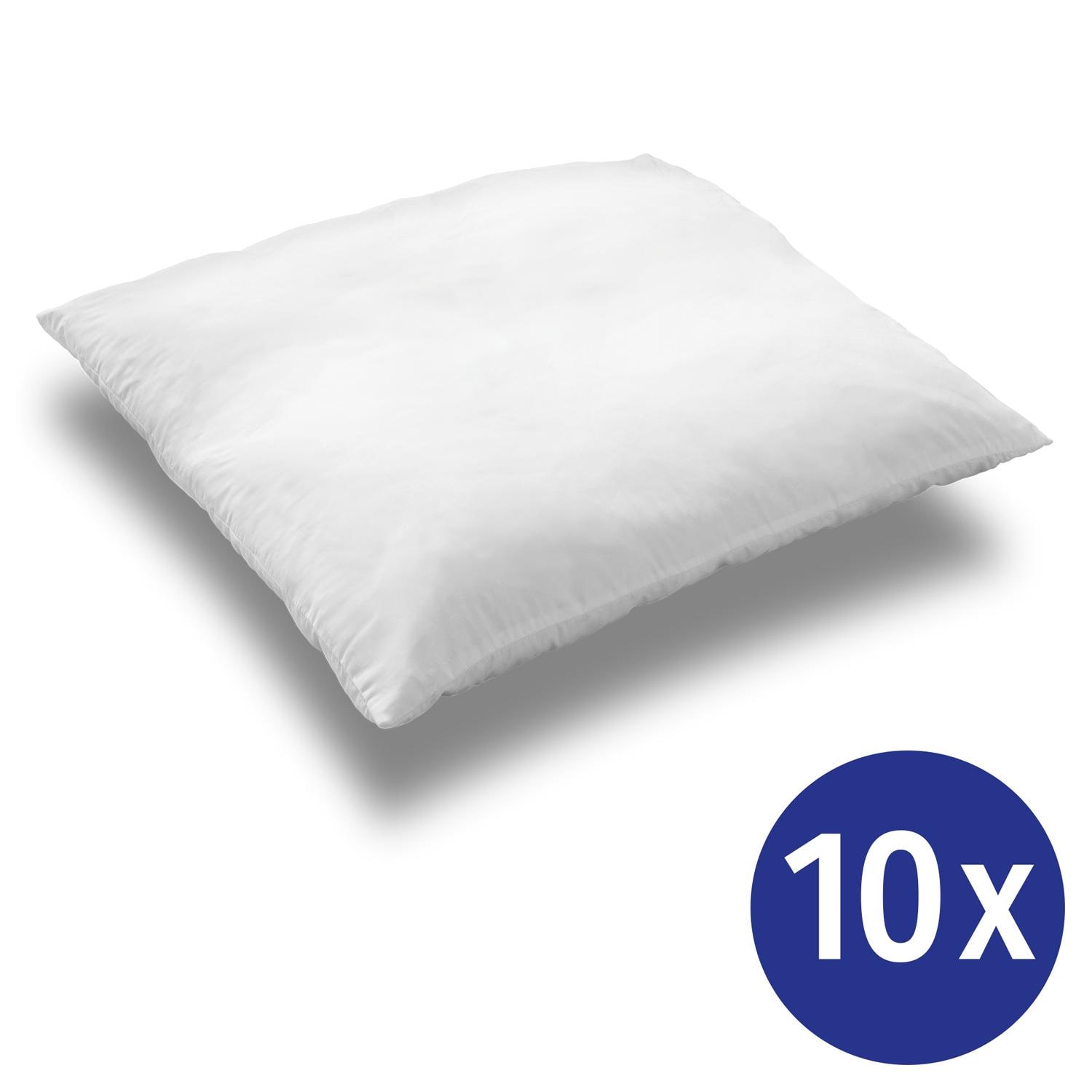 Juego de 10 almohadas de microfibra CloudComfort Basic 80 x 80 cm