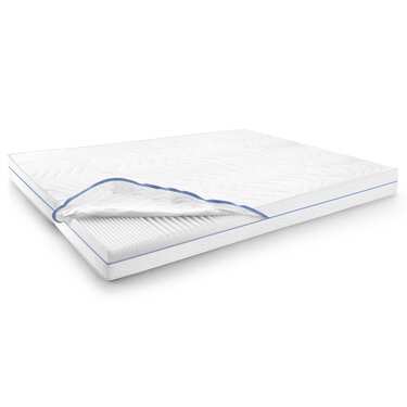Colchón ergonómico 140x200 cm Supportho Premium de 7 zonas, altura 18 cm, nivel de firmeza H2/H3 + juego de cama CloudComfort Basic de microfibra 135 x 200 cm + 80 x 80 cm