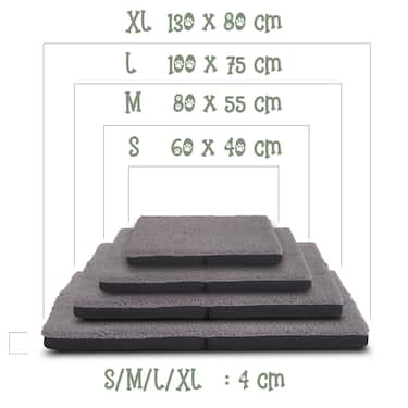 Petzzz alfombrilla ergonómica para mascotas Diva XL 120 x 80x 5 cm, plegable, antideslizante