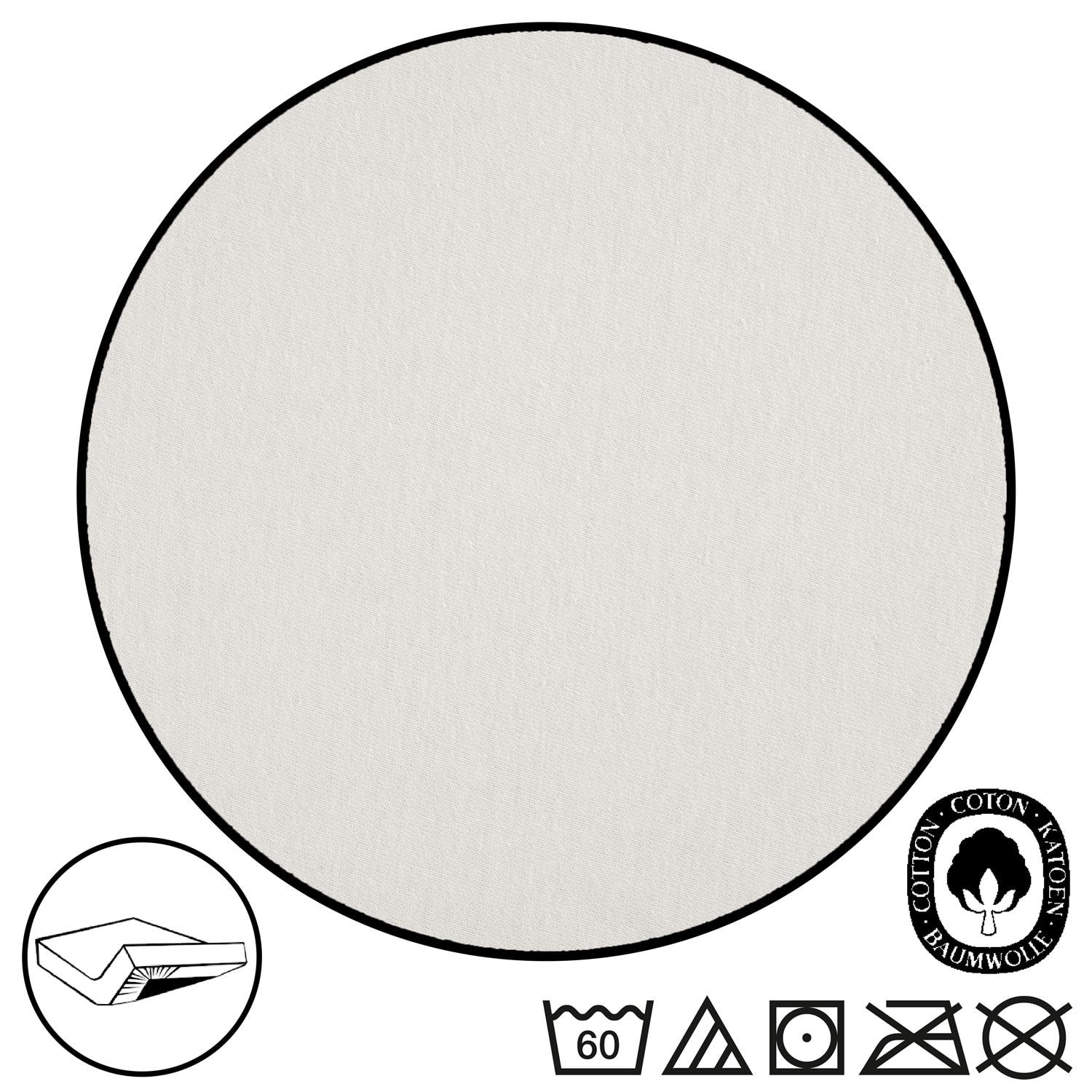 Castell Jersey Cotton Fitted Sheet, White, 90 x 190 - 100 x 200 cm