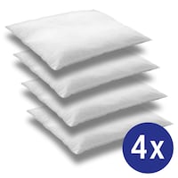 4 x Almohada de microfibra CloudComfort Basic 80 x 80 cm