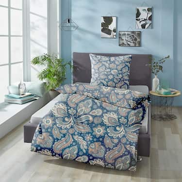 CloudComfort Basic ropa de cama de microfibra paisley 135 x 200 + 80 x 80 cm