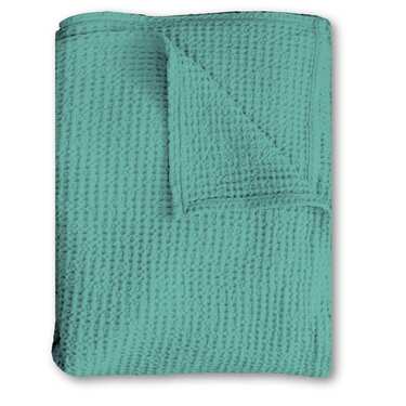 Manta piqué gofre algodón gasolina 75 x 120 cm