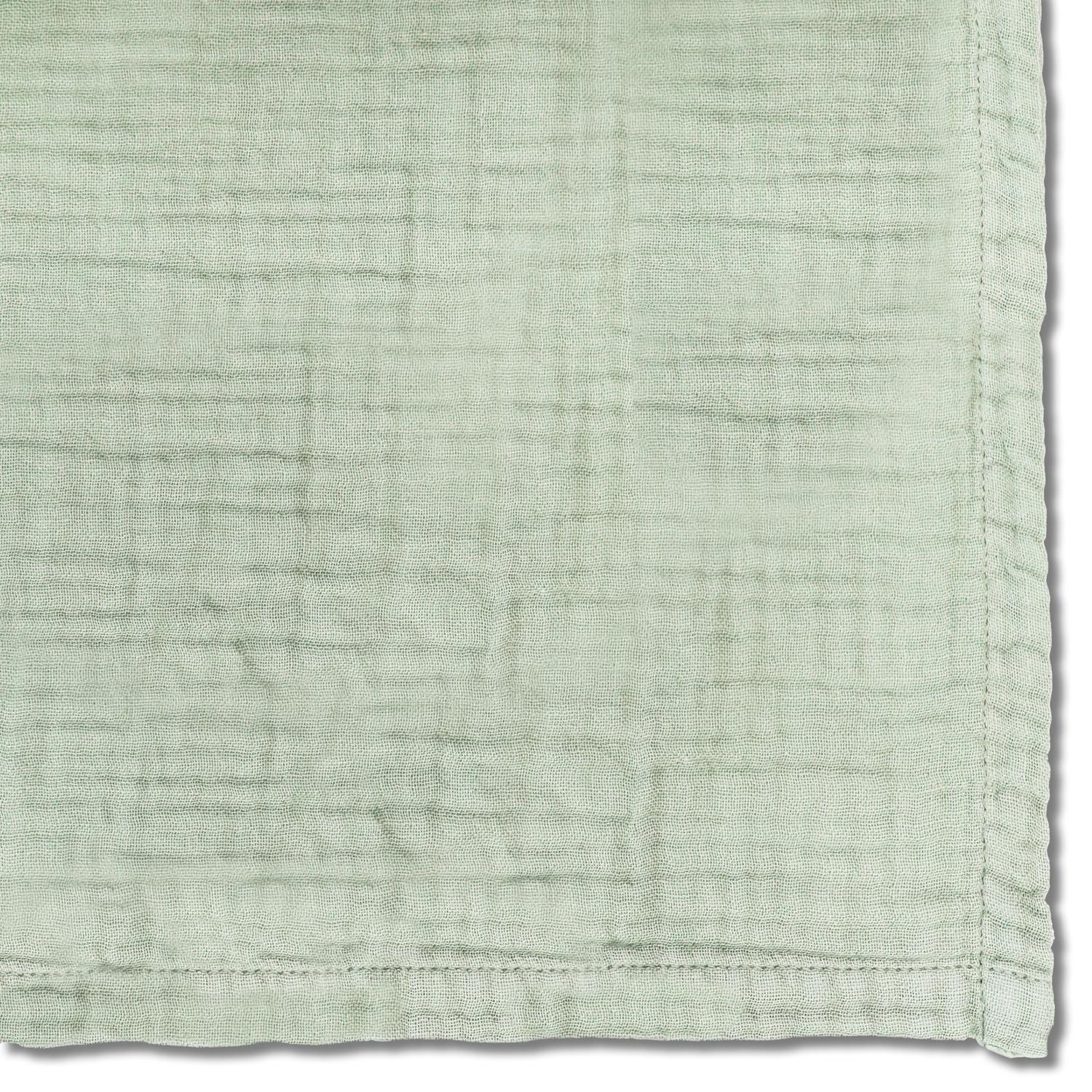 Cover in detail – Sleezzz® muslin blanket green 150 x 200 cm