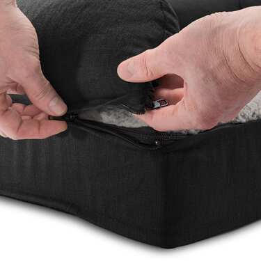 Cama ortopédica para perros 100 x 70 x 27 cm con respaldo talla M