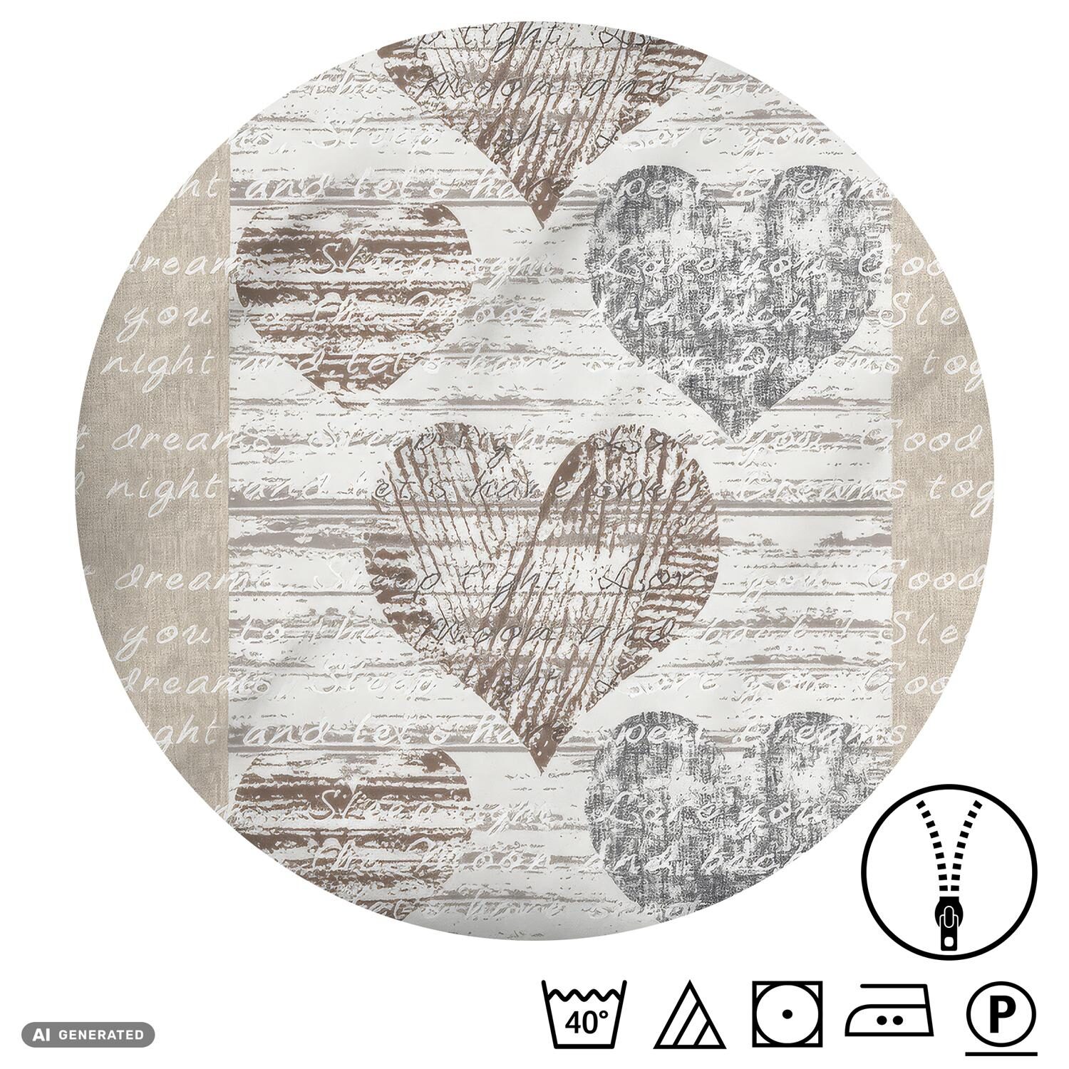 Juego de cama de microfibra CloudComfort Basic con motivos de corazones, 135 x 200 + 80 x 80 cm