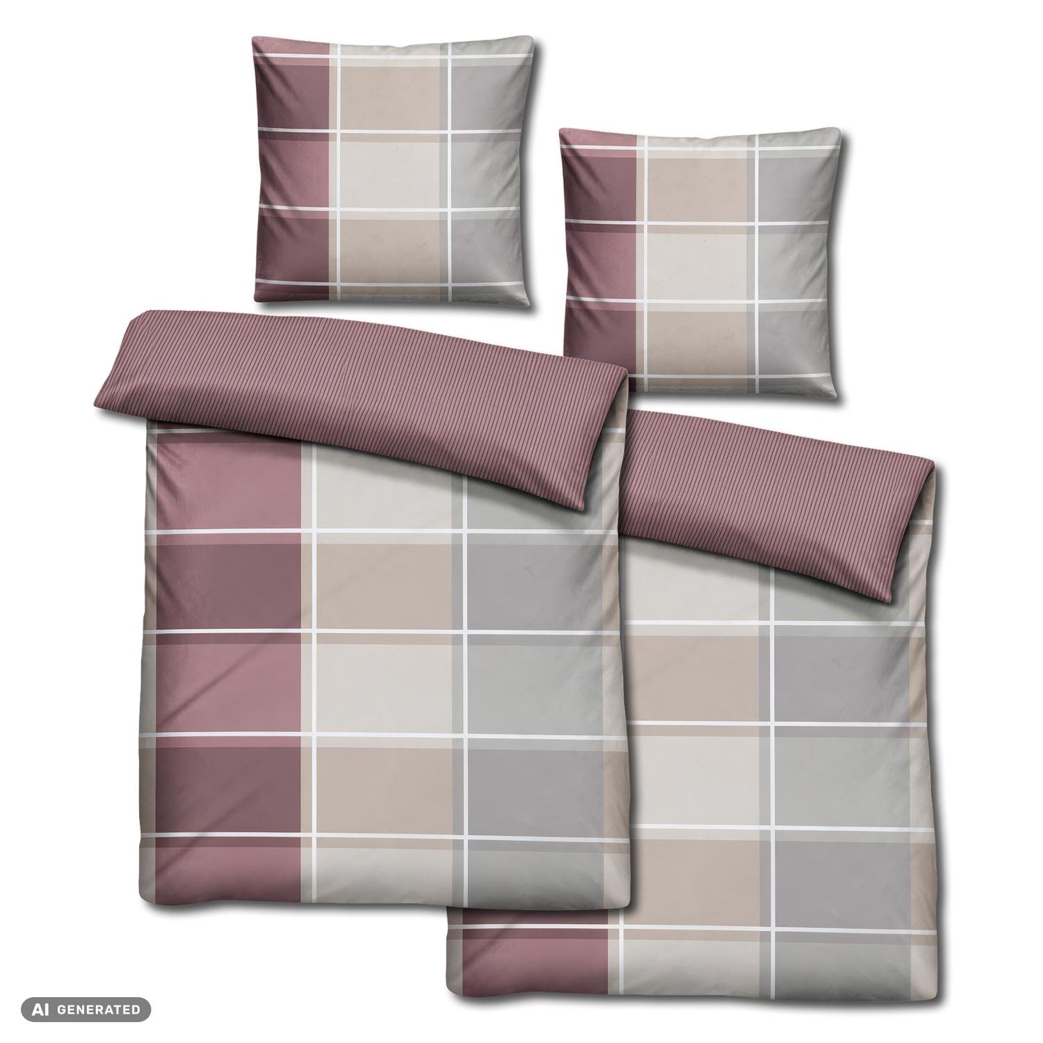 Lote de dos piezas de ropa de cama de microfibra satinada: 140 x 200 cm + 70 x 90 cm