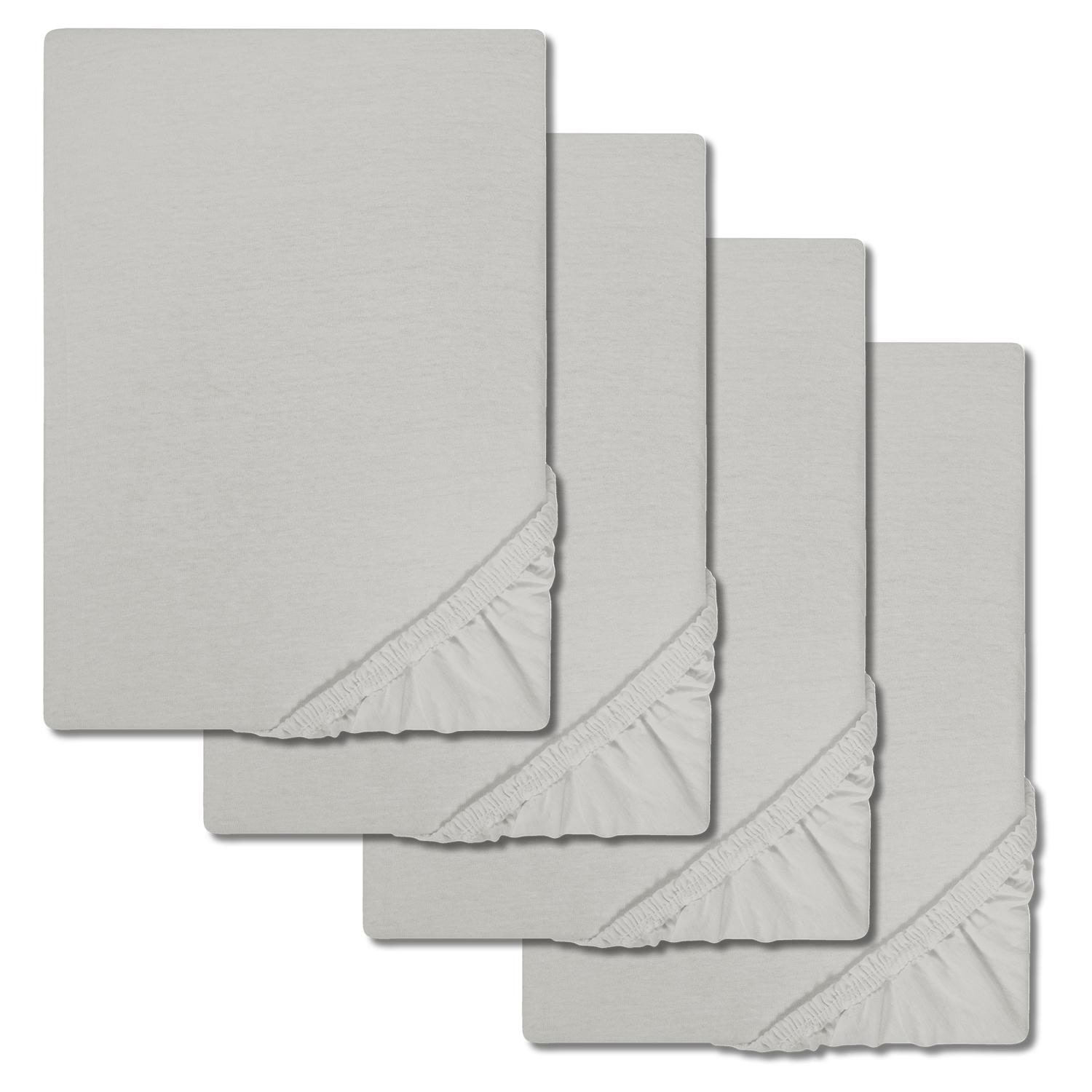 Komplekts ar 4 CloudComfort Basic palagiem sudrabaini pelēks 90 x 190 - 100 x 200 cm