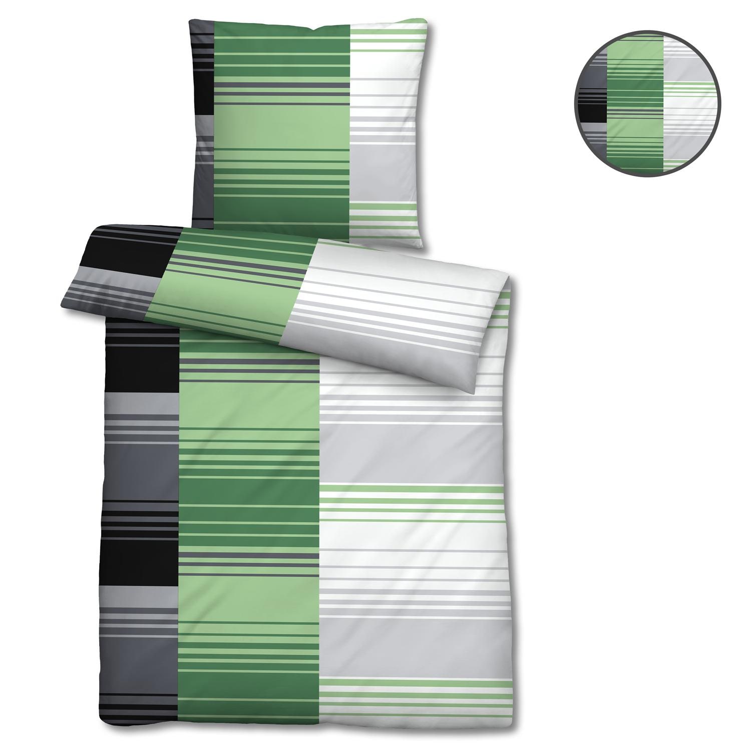 Microfiber seersucker bed linen 135 x 200 + 80 x 80 cm in a 4-pack