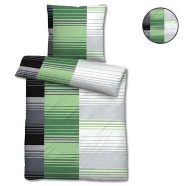 Ropa de cama de microfibra seersucker de 135 x 200 + 80 x 80 cm en paquete de 4 unidades