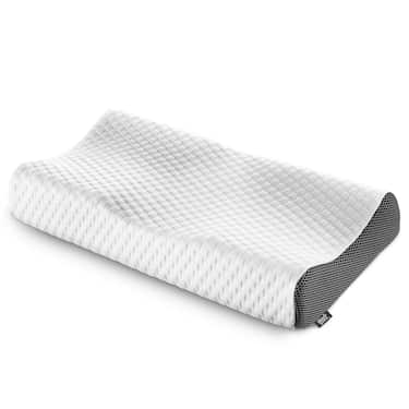 Colchón viscoelástico de 7 zonas Sleezzz Smart 140 x 190 cm, altura 18 cm, nivel de firmeza H3 con espuma viscoelástica con memoria de aire + almohada de gel Sleezzz® Premium