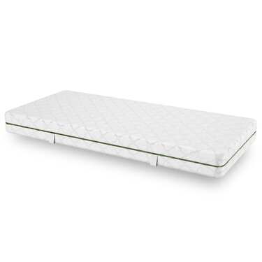 Colchón con núcleo de muelles ensacados de 7 zonas Sleezzz Smart 90 x 200 cm, altura 21 cm, nivel de firmeza H2/H3 + juego de cama de microfibra CloudComfort Basic 135 x 200 cm + 80 x 80 cm
