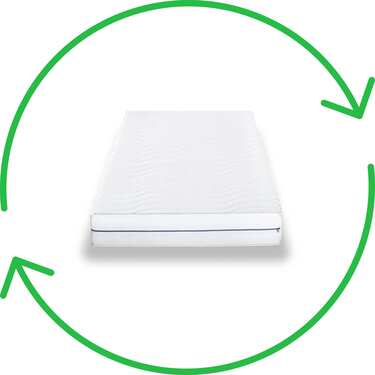 Colchón ergonómico 90x200 cm Supportho Premium de 7 zonas, altura 18 cm, nivel de firmeza H2/H3 + juego de cama de microfibra CloudComfort Basic 135 x 200 cm + 80 x 80 cm