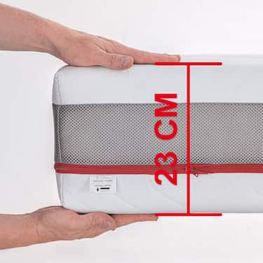Colchón de muelles ensacados ergonómico de 7 zonas Sleezzz Premium 140 x 200 cm, altura 23 cm, nivel de firmeza H2/H3