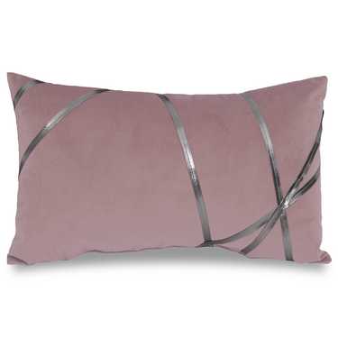 Cojín decorativo rosado 30 x 50 cm