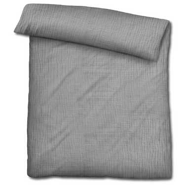 Paquete doble de ropa de cama de muselina Sleezzz® gris 135 x 200 cm + 80 x 80 cm