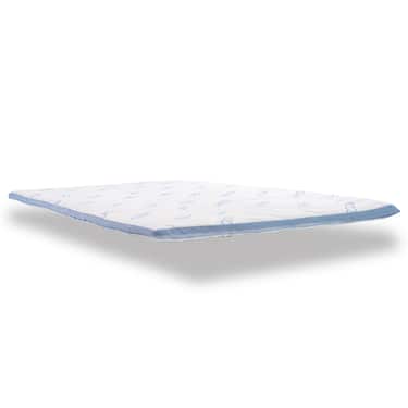 Topper de espuma fría CloudComfort Cool 200 x 200 cm H2/H3, altura 7 cm, nivel de firmeza H2/H3, topper de 7 zonas con cara de verano e invierno