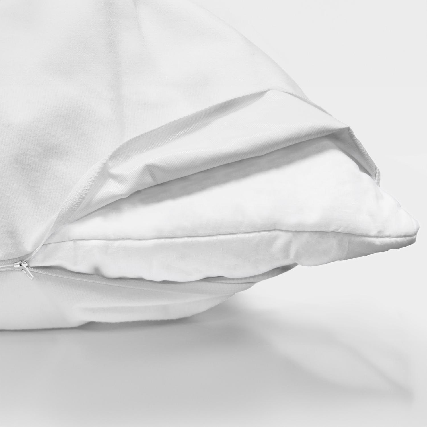 Betrækket i detaljer – Dobbeltpakke med Sleezzz® Vital vandtætte molleton-pudebetræk 80 x 80 cm