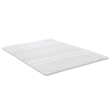 Topper de espuma confort de 2,5 cm 90 x 200 cm con acolchado ondulado y gomas en las esquinas, paquete doble (2 piezas)