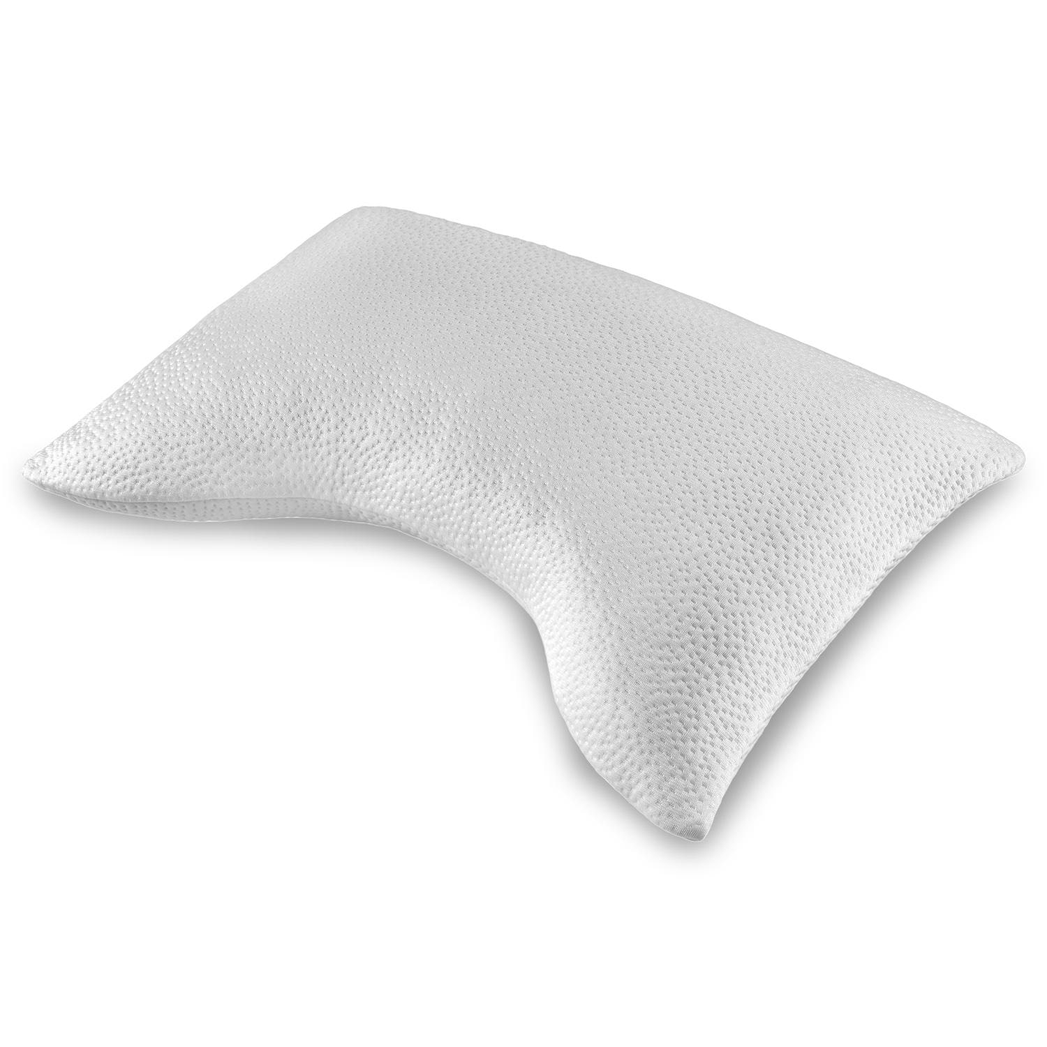 Topper de espuma fría CloudComfort Cool 160 x 200 cm H2/H3, altura 7 cm, grado de firmeza H2/H3, topper de 7 zonas con cara de verano y de invierno + almohada de contorno con espuma de gel Sleezzz® Cool para el cuello, 40 x 60 x 16 cm