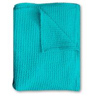 Manta waffle piqué algodón turquesa 130 x 180 cm