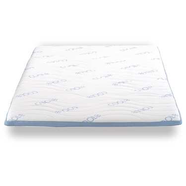 Topper de espuma fría CloudComfort Cool 200 x 200 cm H2/H3, altura 7 cm, nivel de firmeza H2/H3, topper de 7 zonas con cara de verano e invierno