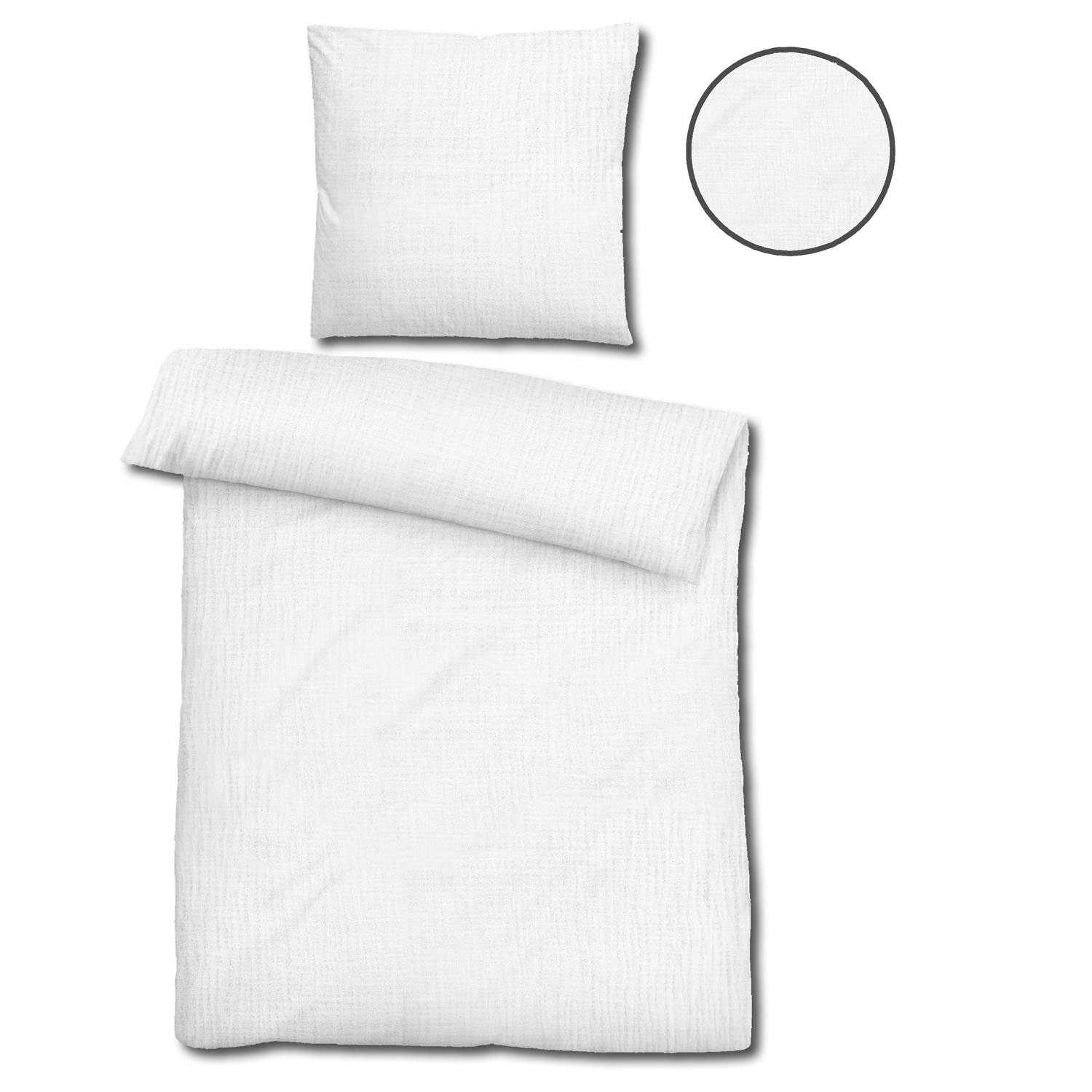 Sleezzz® muslin bed linen white 135 x 200 cm + 80 x 80 cm