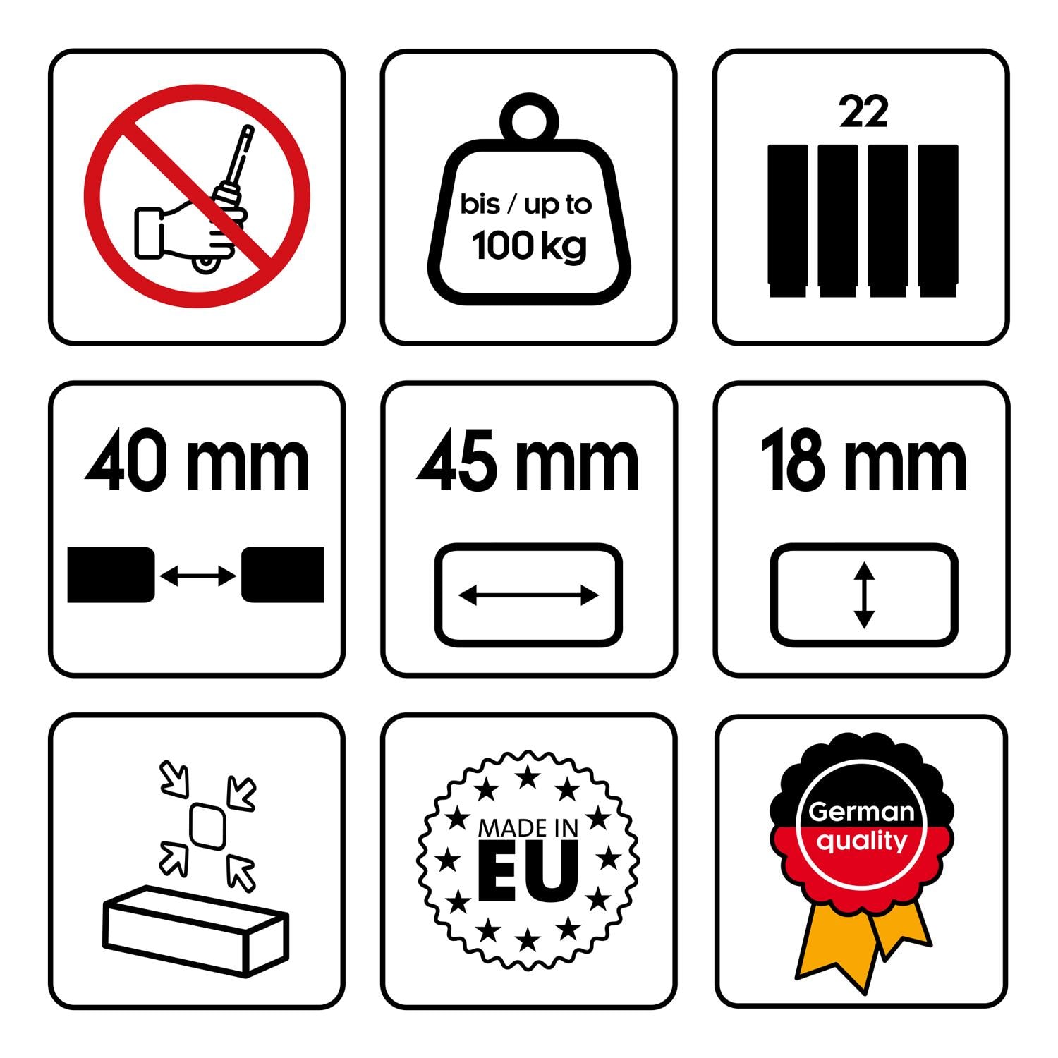 Features as icons – R22 rolling grate 80 x 200 cm