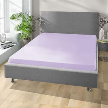 Sábana bajera microfibra interlock jersey lila 90 x 190 - 100 x 200 cm 180 x 200 - 200 x 200 cm