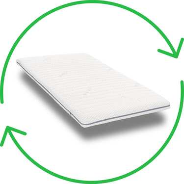 Cubierta de espuma fría Supportho Premium Topper 100 x 200 cm H3, altura 8 cm, grado de firmeza H3 con funda antibacteriana