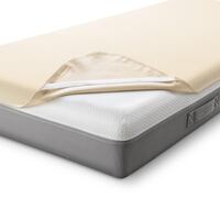 Protetor de colchão Sleezzz Basic Molton 90 x 190 cm, protetor de colchão em 100% algodão, cores naturais, tensão fixa