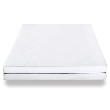 Colchón ergonómico 140x200 cm Supportho Premium de 7 zonas, altura 18 cm, nivel de firmeza H2/H3 + juego de cama CloudComfort Basic de microfibra 135 x 200 cm + 80 x 80 cm