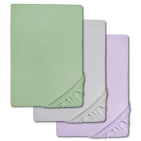 Ekonomické balenie 3 farby prestieradla z mikrovlákna interlock jersey 90 x 190 - 100 x 200 cm (3 kusy)