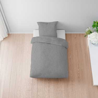 Paquete doble de ropa de cama de muselina Sleezzz® gris 135 x 200 cm + 80 x 80 cm