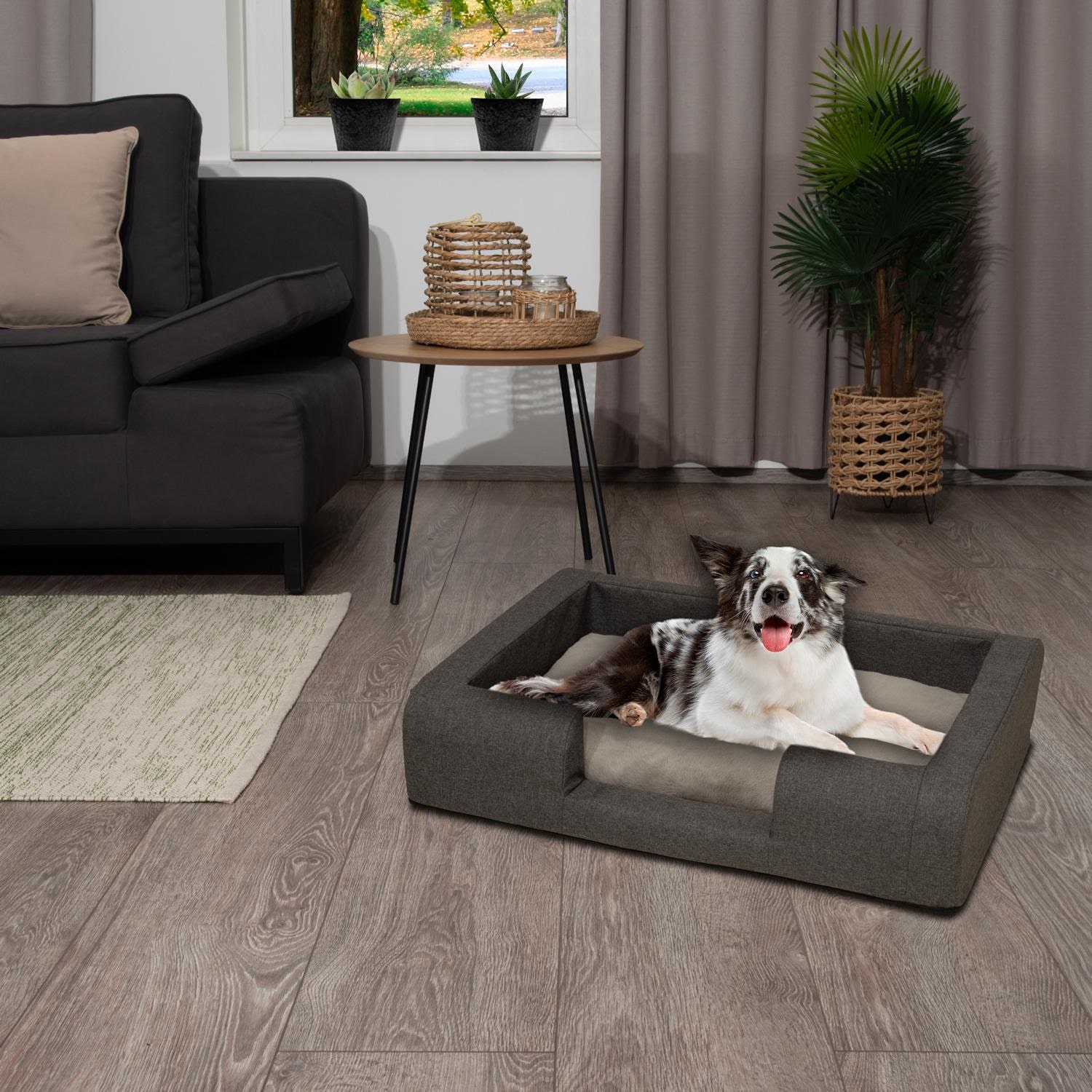 Cama ergonómica para perros Petzzz Daisy L 115 x 90 x 25 cm con cojín interior ortopédico