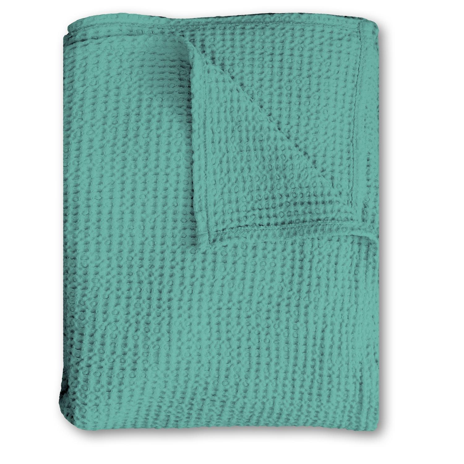 Manta piqué gofre algodón gasolina 75 x 120 cm