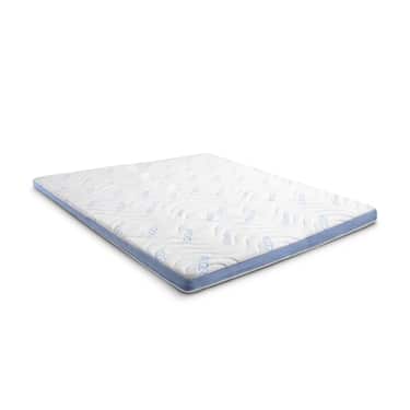 Kallskumstoppmadrass CloudComfort Cool 160 x 200 cm H2/H3, höjd 7 cm, fasthetsnivå H2/H3, 7-zons toppmadrass med sommar- och vintersida + Sleezzz® Cool kudde med kyleffekt