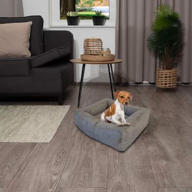 Cama ergonómica para gatos y perros Petzzz Ortho S 75 x 65 x 22 cm con cojín interior extraíble con cara de verano e invierno