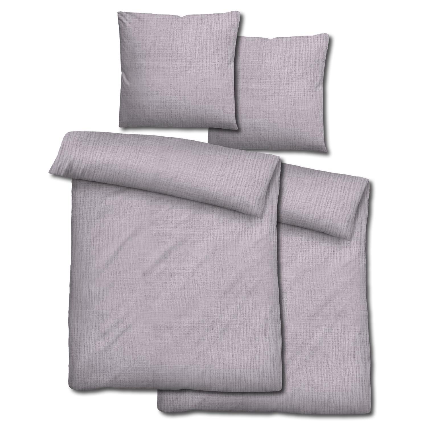 Paquete doble de ropa de cama de muselina Sleezzz® morada 155 x 220 cm + 80 x 80 cm Paquete doble de ropa de cama de muselina Sleezzz® morada 155 x 220 cm + 80 x 80 cm