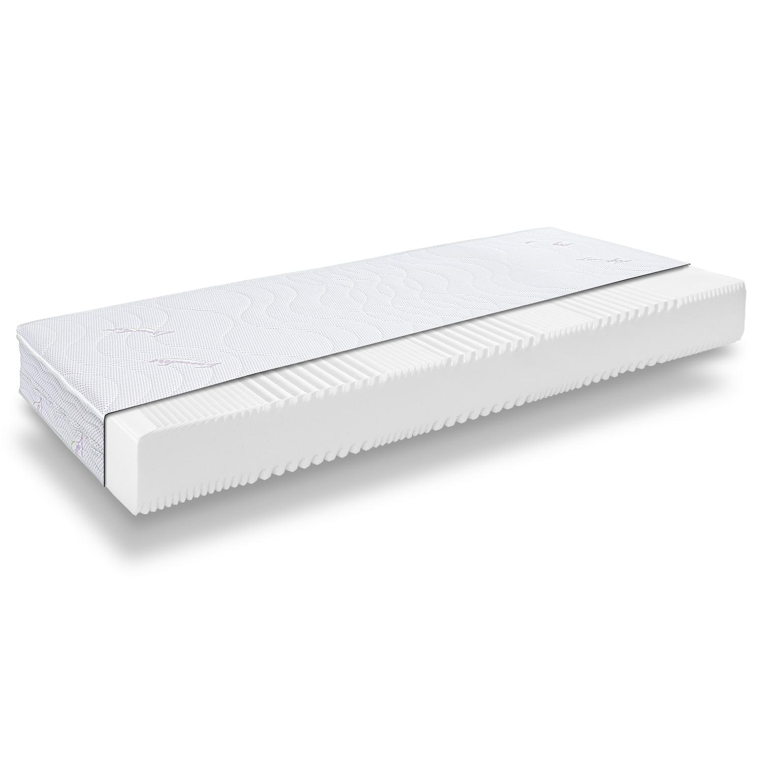 Ergonomic cold foam mattress Supportho Lavender 90 x 200 cm, height 18 cm, firmness level H2/H3 + mattress topper / mattress topper 90 x 200 cm