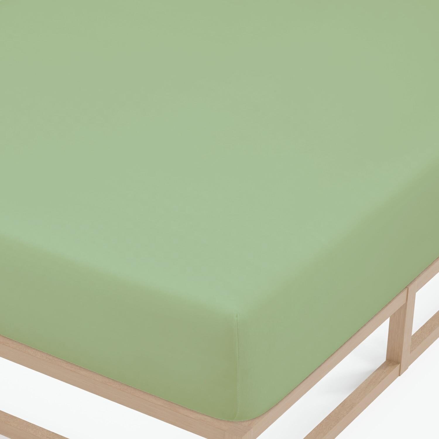 Cearșaf ajustabil microfibră interlock jersey verde 140 x 190 - 160 x 200 cm în pachet de 4
