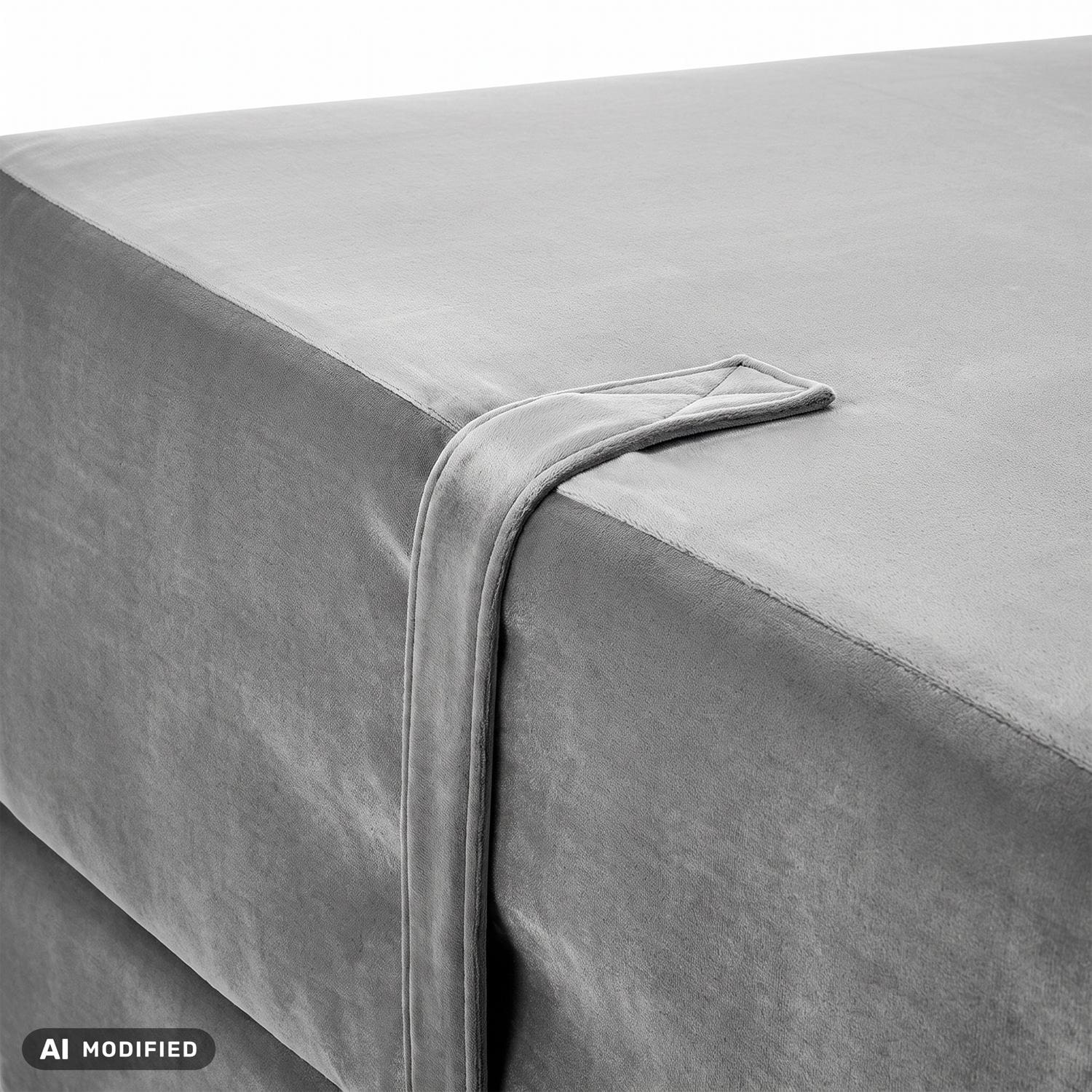 Colchón plegable CloudComfort Premium, 70 x 195 cm, color plata, 10 cm de grosor, tapizado con tela de tapicería