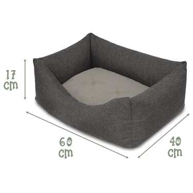 Cama para perro y gato Petzzz Felix S 60 x 40 x 17 cm con cojín interior reversible